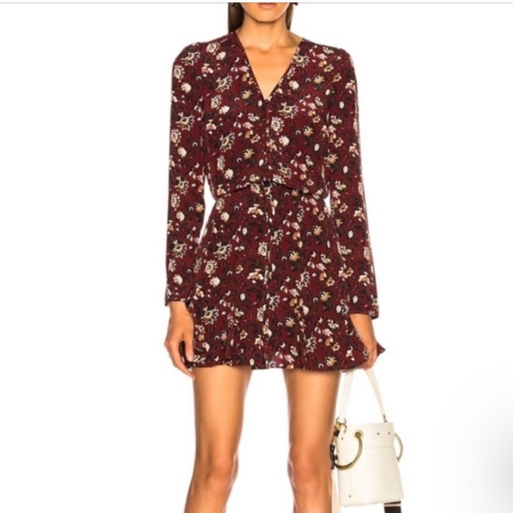 Veronica Beard Riggins Floral Print Mini Dress Size 0